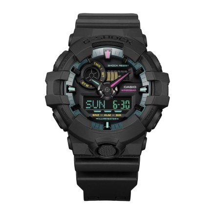 Zegarek Casio G-Shock GA-700MF-1AER matowy MULTI-FLUORESCENT ACCENTS