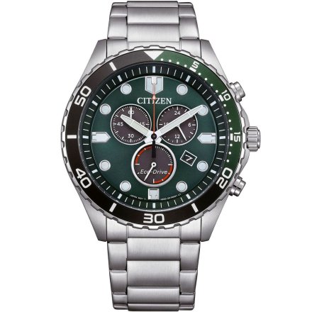 Zegarek Męski Citizen Aqua AT2561-81X zielona tarcza