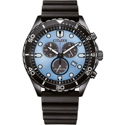 Zegarek Męski Citizen Aqua AT2567-18L czarny błękitna tarcza