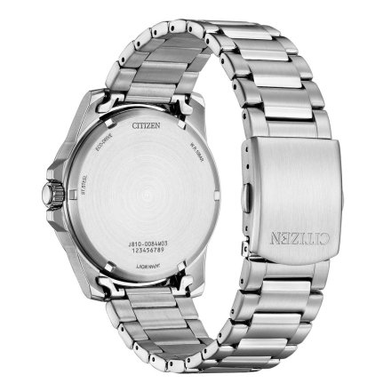 Klasyczny srebrny zegarek męski Citizen AW1816-89X Marine Sporty Eco-Drive