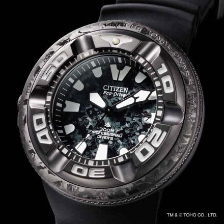 Czarna zegarek Citizen Promaster Eco-Drive Professional Diver BJ8056-01E