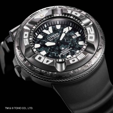 Czarna zegarek Citizen Promaster Eco-Drive Professional Diver BJ8056-01E