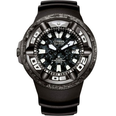 Czarna zegarek Citizen Promaster Eco-Drive Professional Diver BJ8056-01E