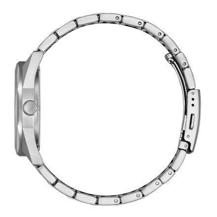 Klasyczny srebrny zegarek męski Citizen Eco-Drive Modern zielony BM7620-83X