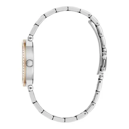 Guess Fawn zegarek damski z dwukolorową bransoletką z różową tarczą GW0686L4