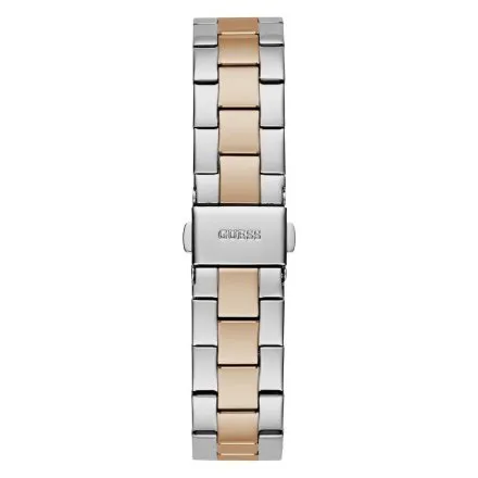 Guess Fawn zegarek damski z dwukolorową bransoletką z różową tarczą GW0686L4