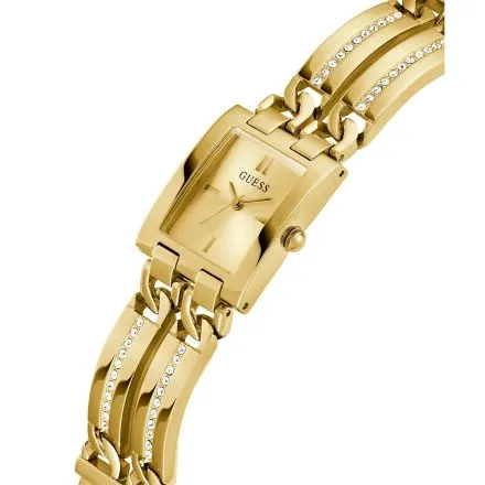 Guess Mod ID zegarek damski złoty biżuteryjny bransoletka GW0668L2