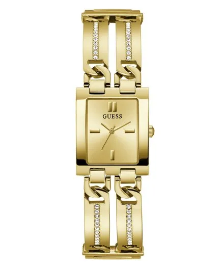 Guess Mod ID zegarek damski złoty biżuteryjny bransoletka GW0668L2