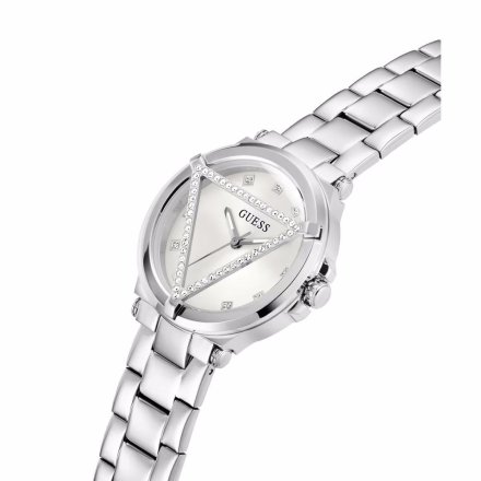 Guess Glam zegarek damski srebrny na bransolecie GW0674L1