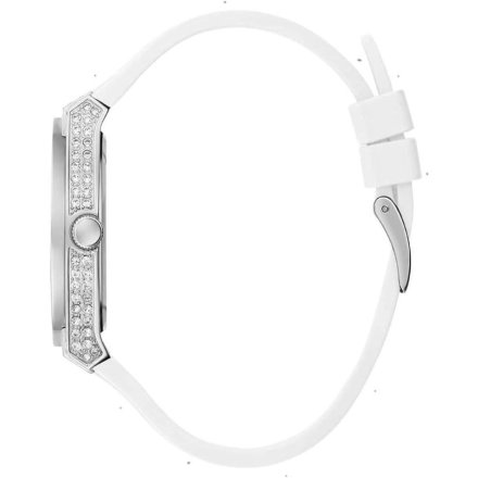Guess Princess Zegarek Damski z kryształami i białym paskiem GW0439L1