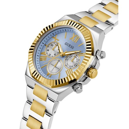 Guess Equity zegarek męski na bransolecie błękitna tarcza GW0703G3