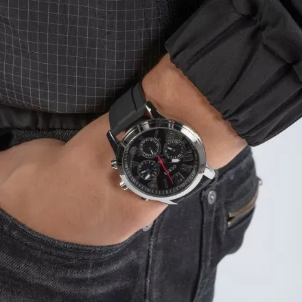 Guess Parker zegarek męski na pasku czarny GW0708G1