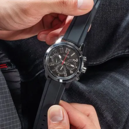 Guess Parker zegarek męski na pasku czarny GW0708G1