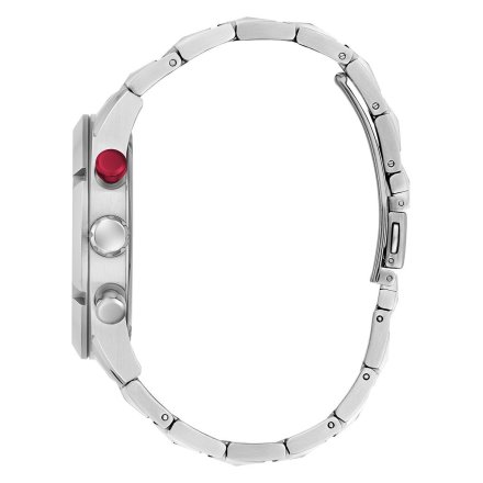 Guess Resistance zegarek męski srebrny na bransolecie czarny GW0714G1