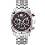 Guess Resistance zegarek męski srebrny na bransolecie czarny GW0714G1