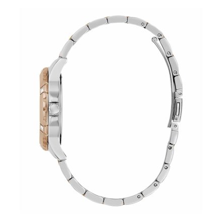 Guess Mist zegarek damski bikolor z bordową tarczą GW0723L2