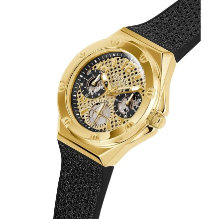 Guess Asteria zegarek damski na pasku czarno-złoty GW0620L2