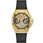 Guess Asteria zegarek damski na pasku czarno-złoty GW0620L2