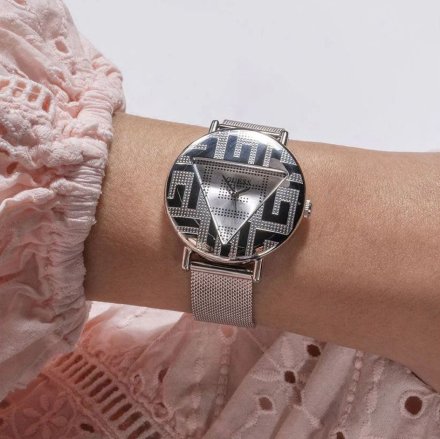 Guess Iconic zegarek damski srebrny na bransolecie GW0527L1
