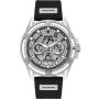 Guess King zegarek męski z czarnym paskiem kryształy GW0537G1