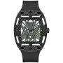 Guess Legend zegarek męski z czarnym paskiem zielone kryształy GW0564G2