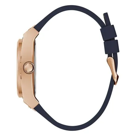 Guess Prodigy zegarek męski różowozłoty z granatowym paskiem GW0569G3