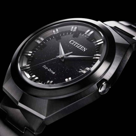 Citizen Eco-Drive 365 zegarek męski czarny z bransoletą BN1015-52E