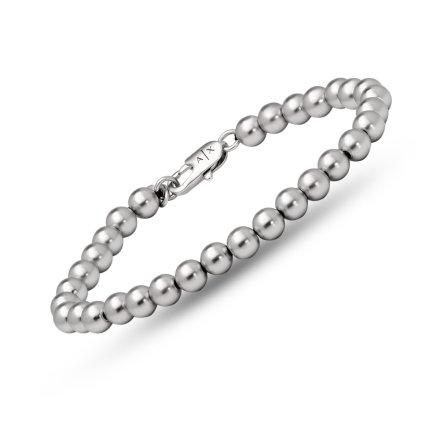 Armani Exchange bransoletka męska kulki srebrne AXG0118040