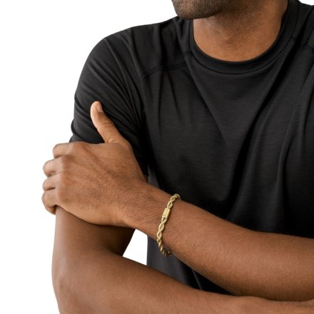 Armani Exchange bransoletka męska złota łańcuszek kordel AXG0124710