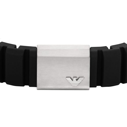 Emporio Armani EAGLE LOGO bransoletka męska silikon czarna EGS3079040