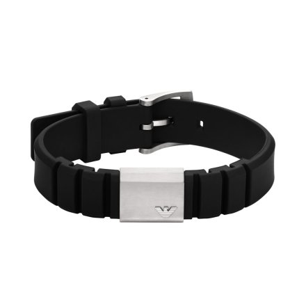 Emporio Armani EAGLE LOGO bransoletka męska silikon czarna EGS3079040