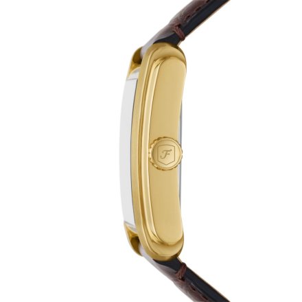 Fossil Carraway zegarek męski prostokąt złoty na pasku FS6011