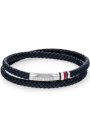 Tommy Hilfiger bransoletka męska skórzana podwójna granatowa 2790549