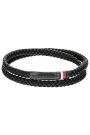 Tommy Hilfiger bransoletka męska skórzana podwójna czarna 2790552