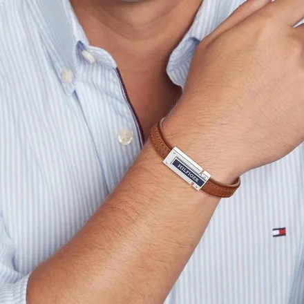 Tommy Hilfiger bransoletka męska skórzana brązowa 2790560