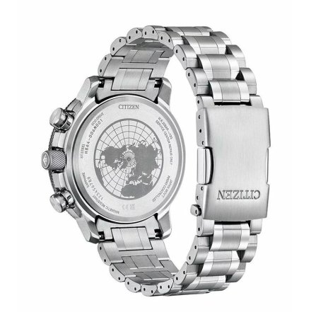 Citizen Promaster Geo Trekker zegarek męski srebrny na bransolecie BY3006-53H