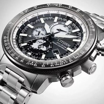 Citizen Promaster Geo Trekker zegarek męski srebrny na bransolecie BY3006-53H
