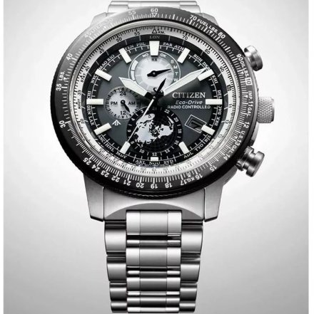 Citizen Promaster Geo Trekker zegarek męski srebrny na bransolecie BY3006-53H