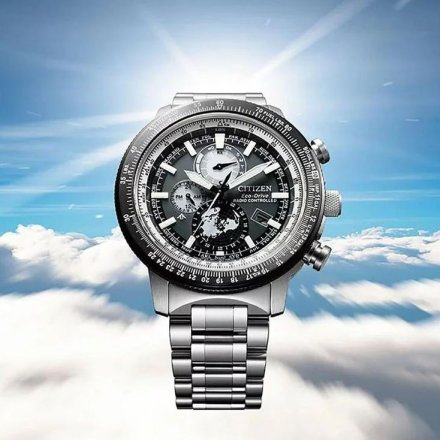 Citizen Promaster Geo Trekker zegarek męski srebrny na bransolecie BY3006-53H