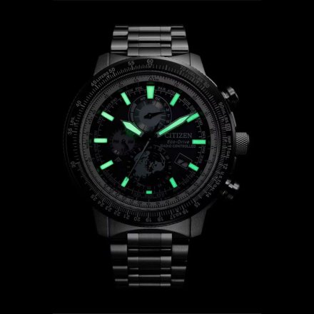 Citizen Promaster Geo Trekker zegarek męski srebrny na bransolecie BY3006-53H