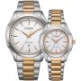 Citizen zegarki dla par na bransolecie Eco-drive eleganckie