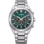 Citizen Eco-Drive Modern zegarek męski srebrny zielona tarcza CA4590-81X