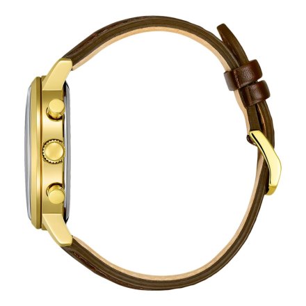 Citizen Vintage zegarek męski złoty na brązowym pasku CA7062-15A