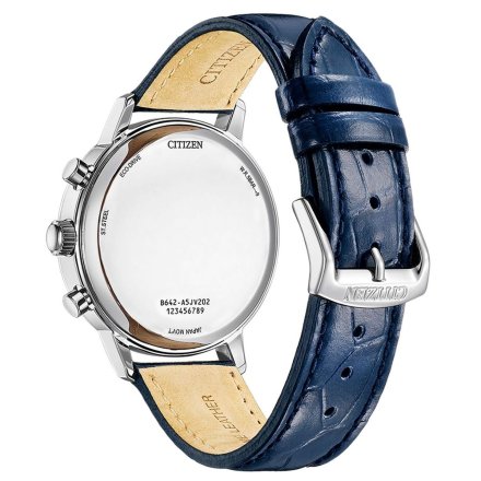Citizen Vintage zegarek męski srebrny na granatowym pasku CA7069-16A