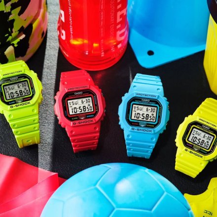 Casio G-SHOCK zegarek prostokątny czerwony DW-5600EP-4ER