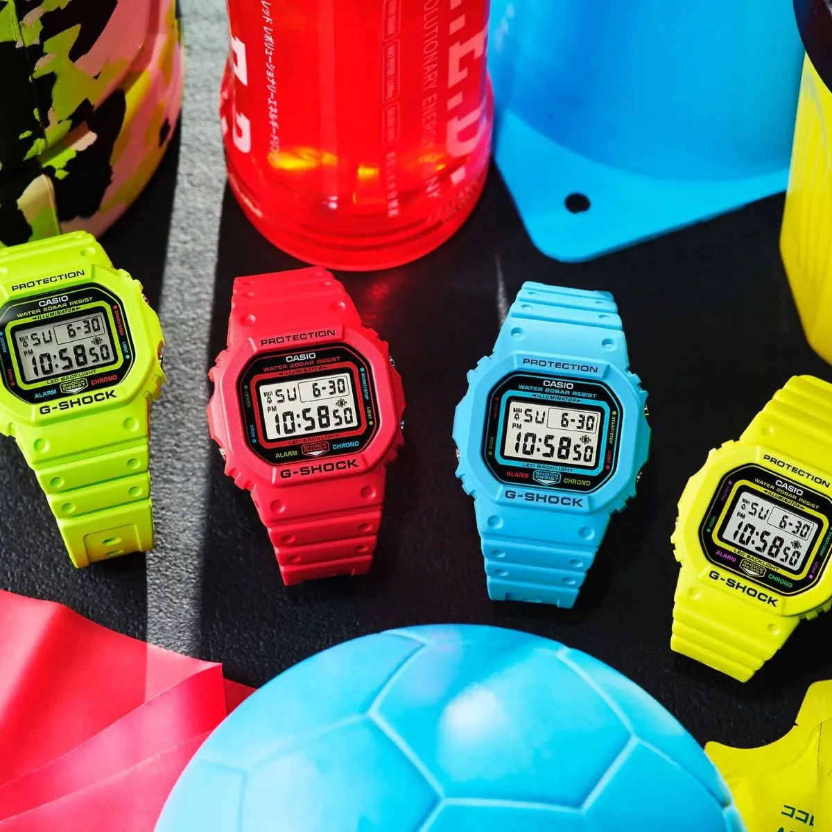 Casio G-SHOCK zegarek prostokątny zielony DW-5600EP-9ER - 529,00