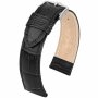Czarny pasek skórzany 20 mm HIRSCH Toskana NQR 28102850-2-20
