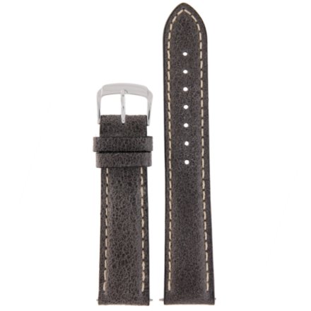 Szary pasek skórzany 20 mm HIRSCH Calfskin Stitched 20900250-2-20