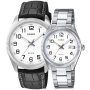 Casio Classic zegarki dla par zestaw elegancki z cyferkami
