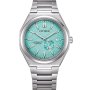 Citizen Super Titanium Zegarek automat męski turkusowa tarcza NJ0180-80M